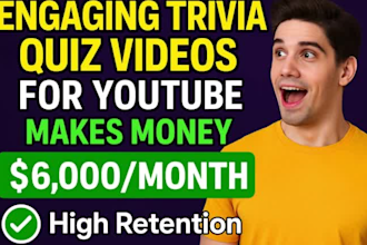 create engaging trivia quiz videos for youtube channel that makes money