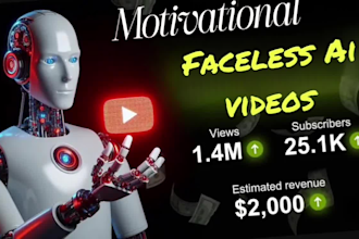 do faceless motivational youtube , facebook,ig reels editing