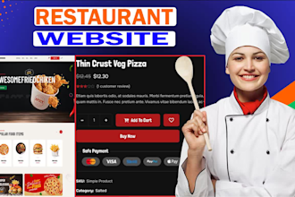 create a restaurant website with online ordering