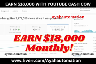 fast earn faceless youtube cash cow videos, cash cow channel, cash cow you tube