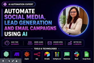 automate social media,lead generation and email campaigns using ai