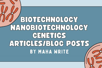 do content writing for biotechnology and microbiology