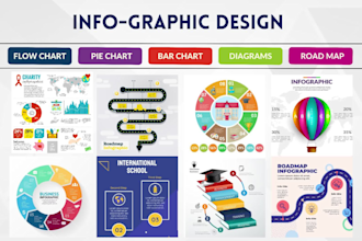 design any type of stunning informative infographics for your business