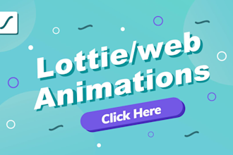 create a svg lottie  json svg animation for your website