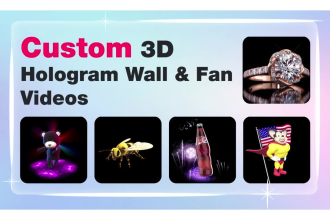make custom hologram fan video