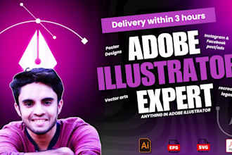 do anything in adobe illustrator, vector, modify and design