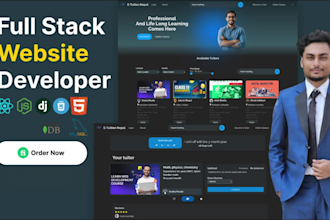 build online education website, full stack website