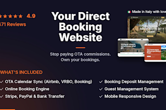 build a professional airbnb rental website with booking