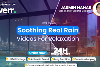 create shooting real rain videos for relaxation
