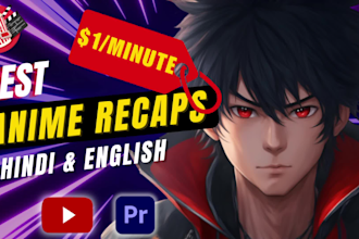 make anime, manga and manhwa recap for youtube