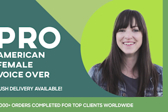 record an american female voice over