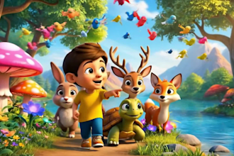 create ai animation story, kids learning video, storytelling for kids