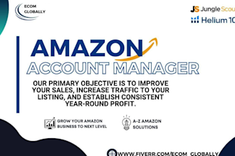 be your pro amazon account manager, pl amazon fba virtual assistant