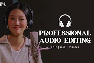 be audio engineer and mix master your song, music or podcast