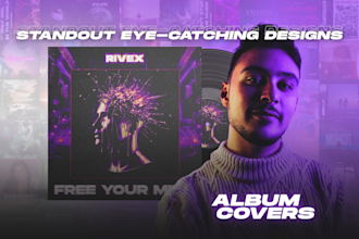 design your unique creative music single, album cover art