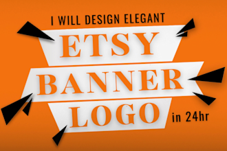 design professional etsy banner, logo and etsy branding kit in 24 hrs