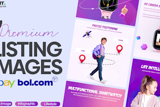 design professional ebay bol amazon product listing images and etsy infographics