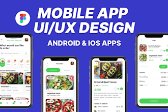 design complete mobile app UI UX design, prototype in figma