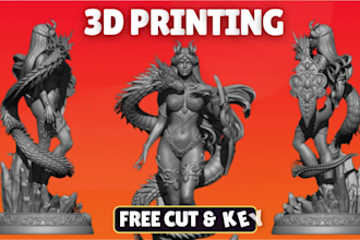 sculpt 3d character, miniature, and statue model for 3d printing