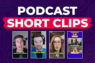 repurpose or edit video podcast into reels, shorts clips with captions