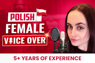 be female polish voice over artist, narrator for commercials, audiobooks, IVR