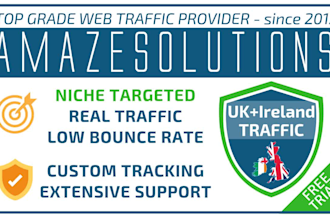 bring UK targeted traffic, 24h activation