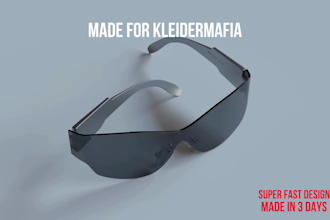 design 3d glasses, eyewear and sunglasses by your concept