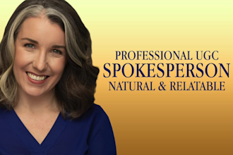 record a professional american female ugc spokesperson video