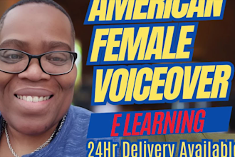 record an american female voiceover elearning