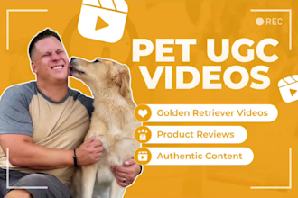 create pet ugc videos with murphy my golden retriever