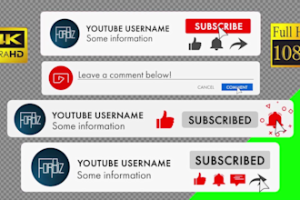 make custom subscribe, comment buttons