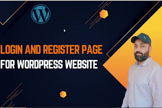 design a login and registration page for a wordpress website