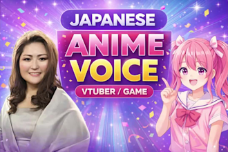 record cute japanese anime character voice for games and vtuber
