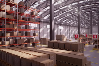 create 3d industrial robotic and conveyor animation in blender