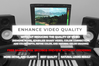 edit, cleanup, repair, enhance video quality with more detail and clarity result