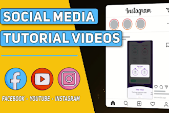 create social media tutorial videos for apps and websites