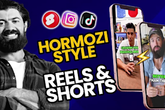 do instagram reels, youtube shorts videos editing in alex hormozi style caption