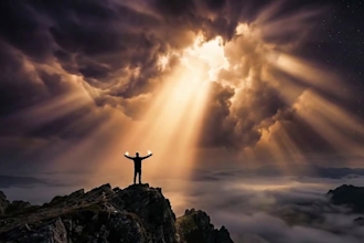 create cinematic worship, gospel, christian lyrics music video