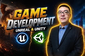 develop 2d or 3d game for you using unity or ue