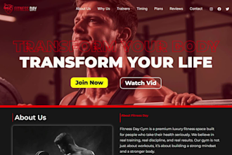 design a modern gym, fitness or personal trainer website