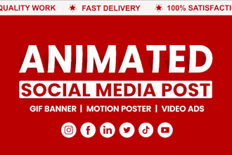 create animated post, animated gif banner and motion flyer