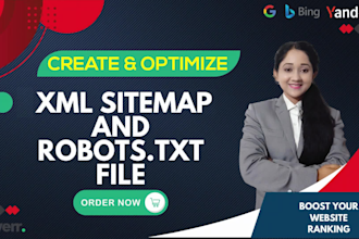 fix all XML sitemap and robots txt issues for website SEO