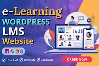 build an lms, elearning, educational or course website in wordpress