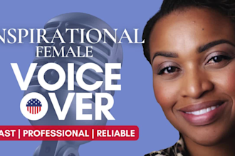 record inspirational female voice over