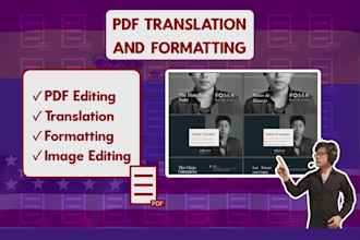 translate and format your english or spanish PDF or document