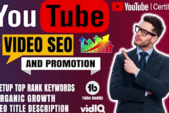 be your youtube SEO expert for channel optimization and improve video rank