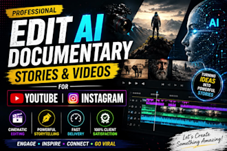 edit ai documentary stories and videos for youtube and instagram