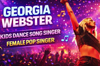 sing female kids pop dance song, edm dance song and country dance song