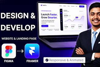 design and develop saas landing page,framer website,figma to framer