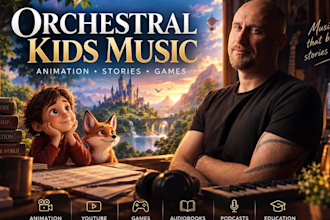 compose orchestral kids music for animation
